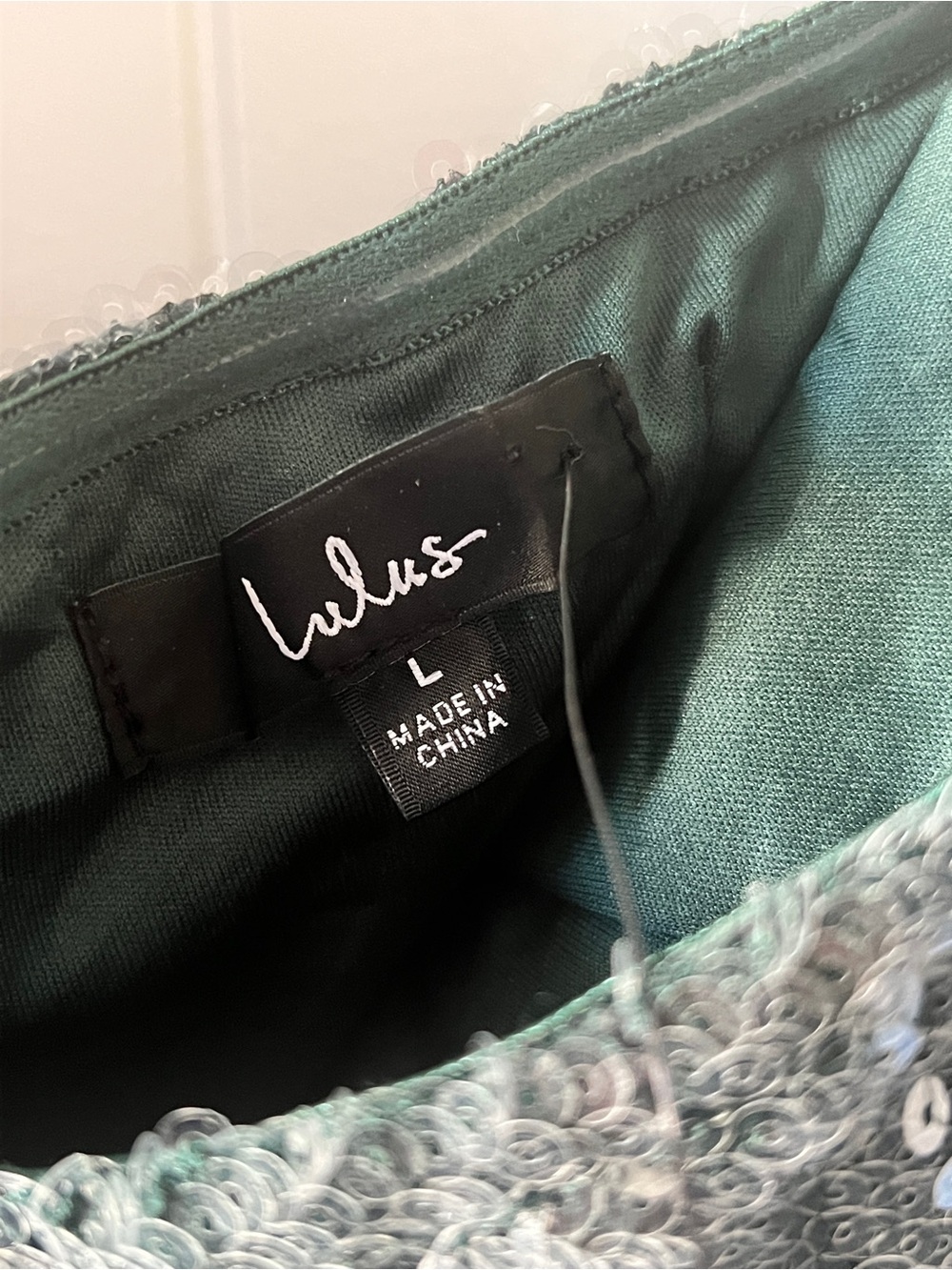 Lulu's Especially Fabulous Emerald Sequin Feather Strapless Mini Dress - Picture 3 of 7